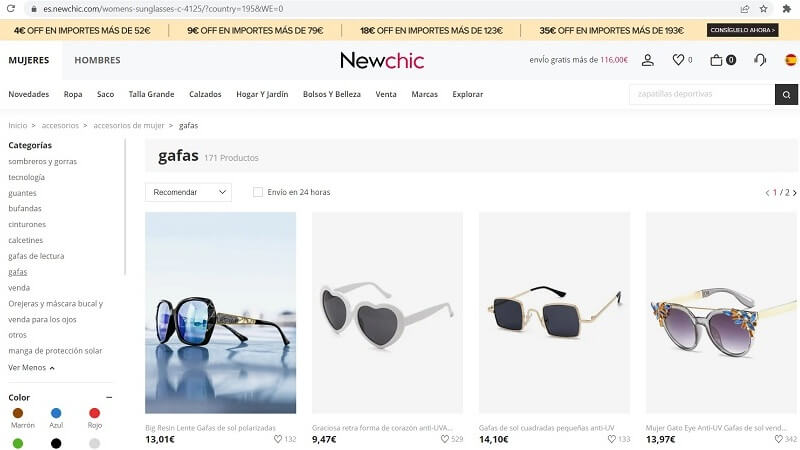 newchic méxico gafas de sol